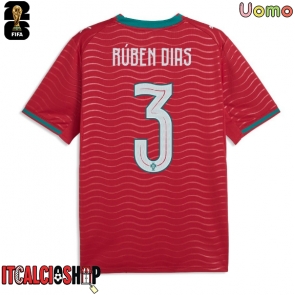 Portogallo Ruben Dias #3 Prima Maglia Mondiali 2026 Manica Corta